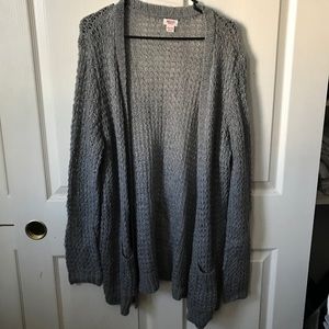 Gray, knit Cardigan